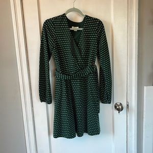 Maeve v neck a-line dress with belt